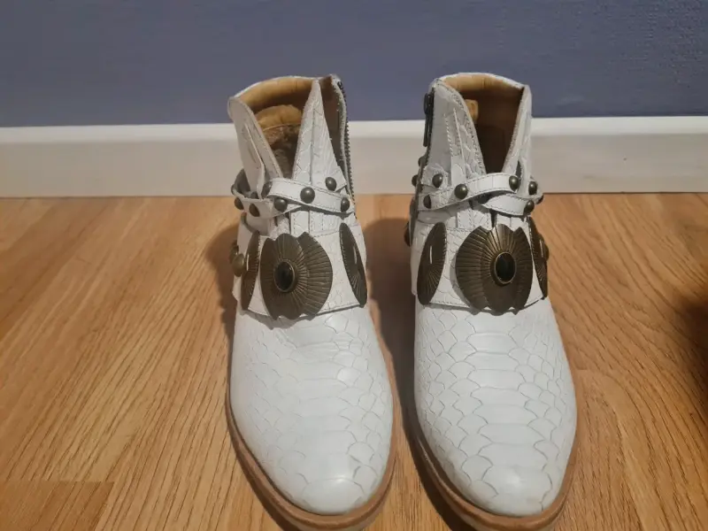 Botines blancos de cuero Talla 37 - 2