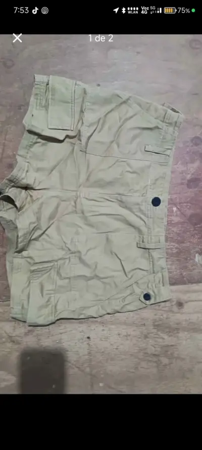 Shorts cargo beige - miniatura 1
