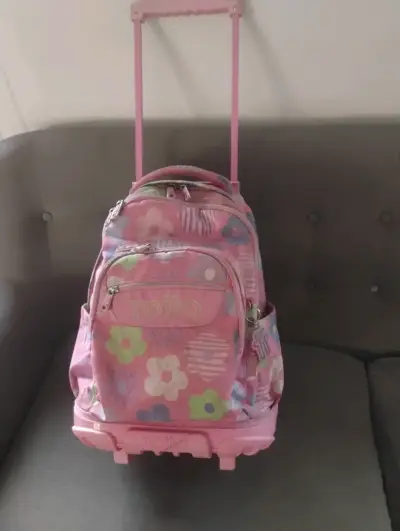 Mochila Totto con ruedas para niña diseño floral - miniatura 1