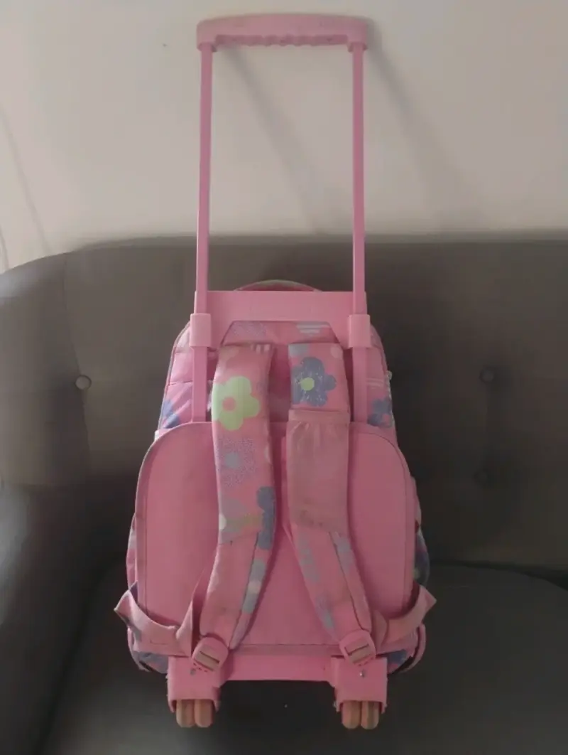 Mochila Totto con ruedas para niña diseño floral - 2