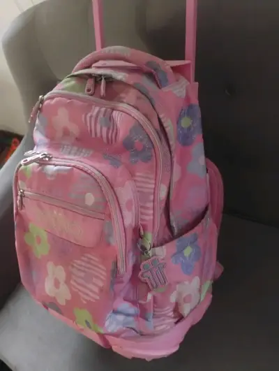 Mochila Totto con ruedas para niña diseño floral - miniatura 3