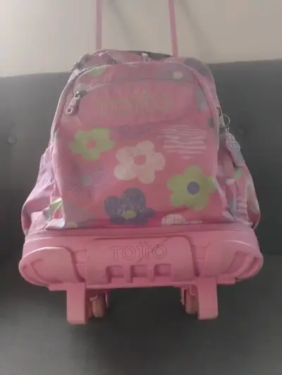 Mochila Totto con ruedas para niña diseño floral - miniatura 4
