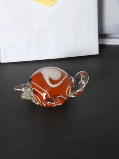 Figura vidrio decorativa forma de tortuga Murano - miniatura 2