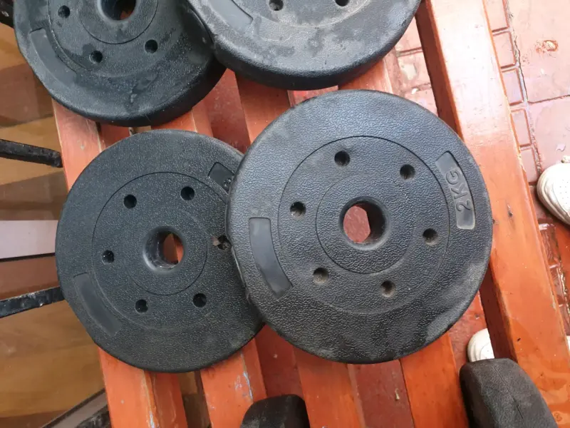 Set de pesas ajustables con discos de 15 kg - 3