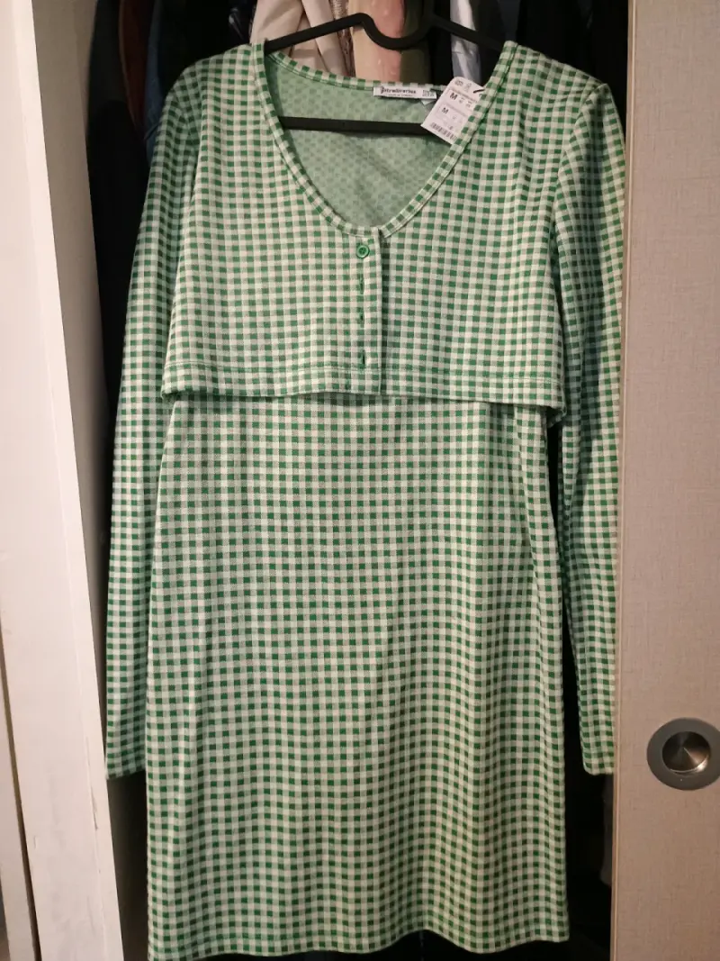 Vestido a cuadros verde - Talla M