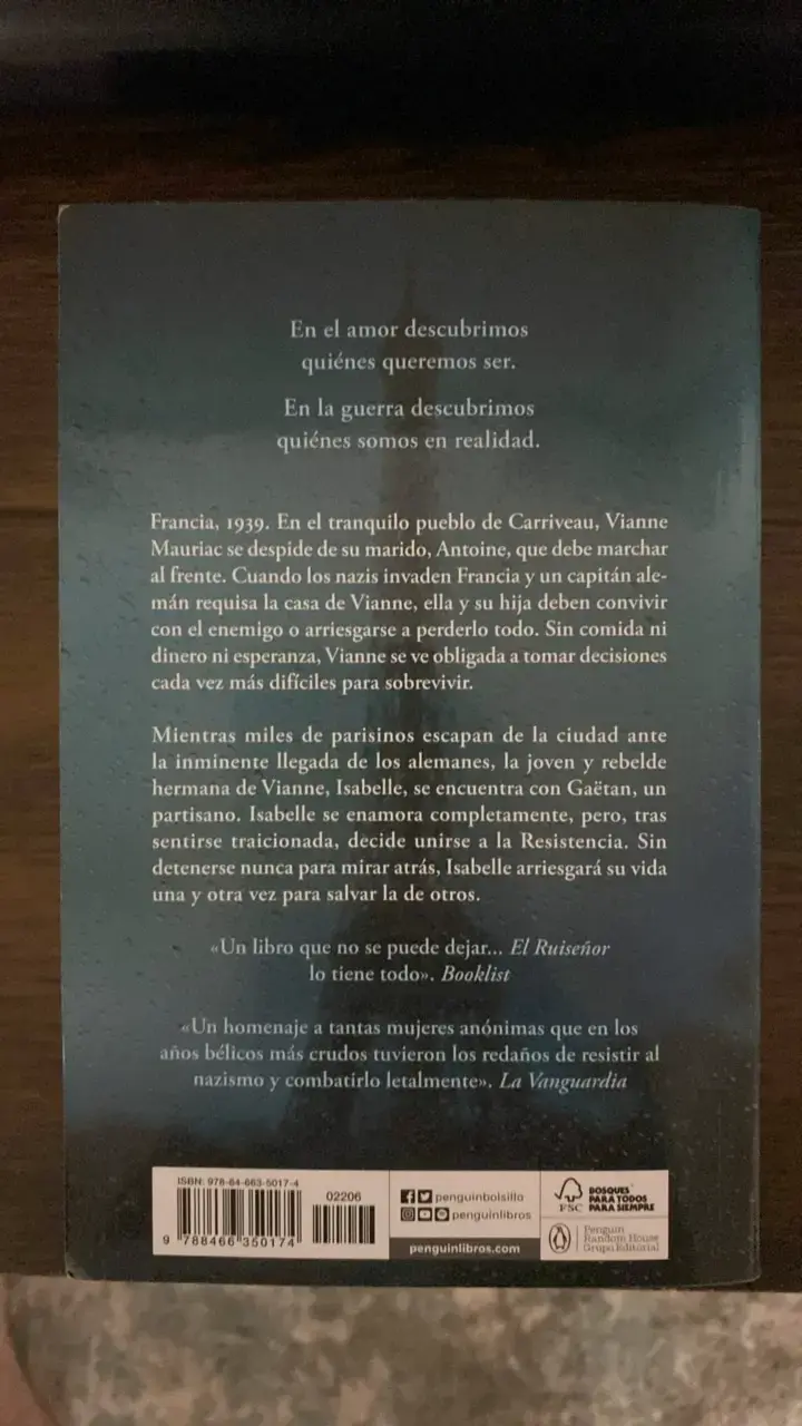 Libro El Ruiseñor de Kristin Hannah - 2