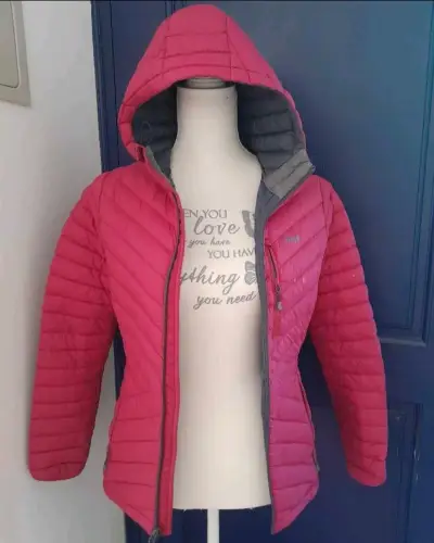 Chaqueta acolchada rosa con capucha lippi - miniatura 1