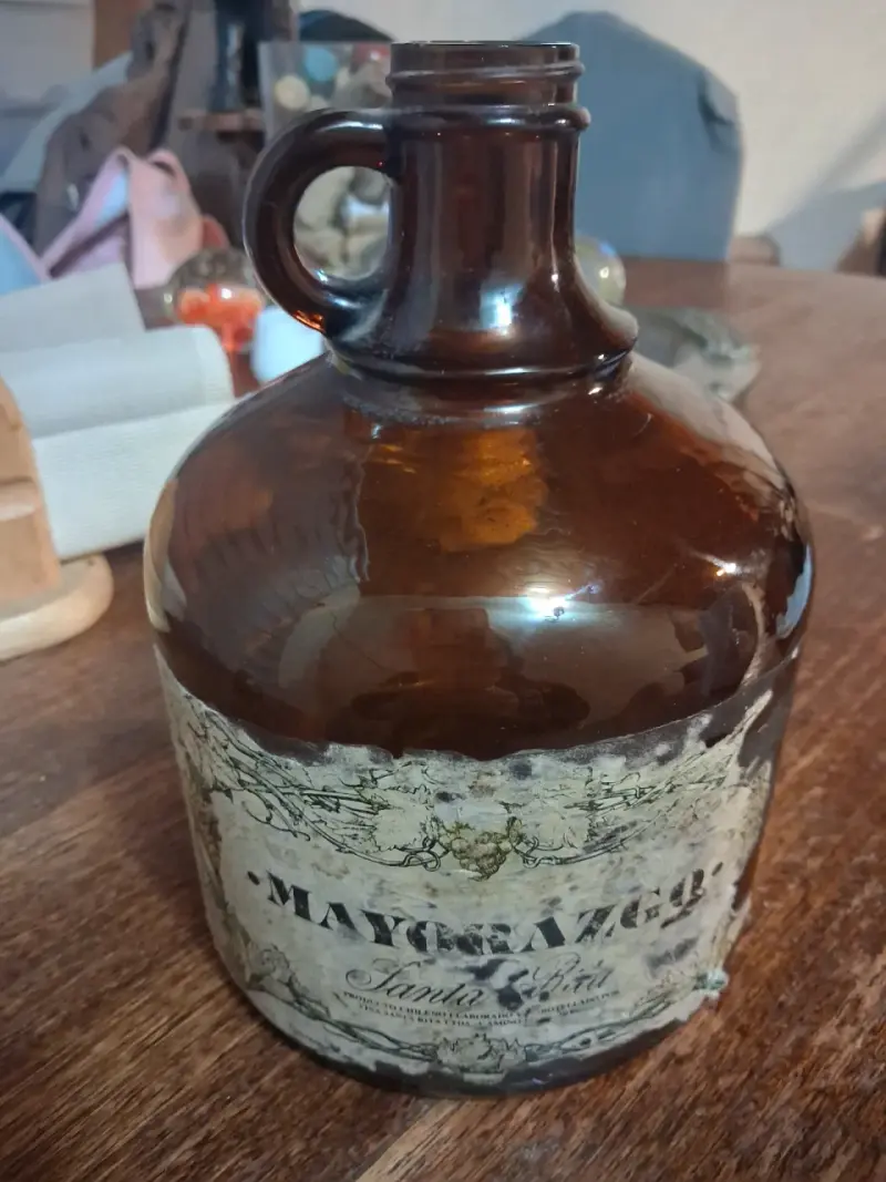 Botella Damajuana antigua Mayorazgo Santa Rita
