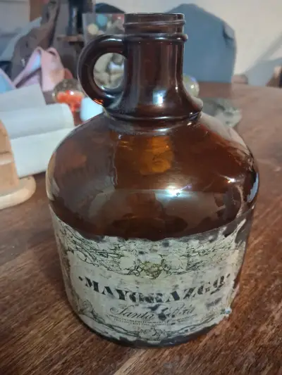 Botella Damajuana antigua Mayorazgo Santa Rita - miniatura 1