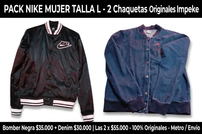 Pack de 2 Chaquetas Nike Mujer Talla L