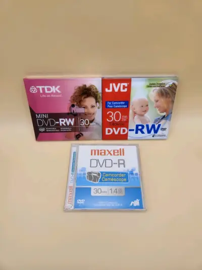 Paquete de DVDs Mini DVD-RW y DVD-R para videocámara - miniatura 1