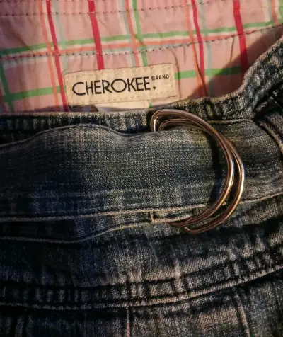 Falda de niña mezclilla con cinturón Cherokee - miniatura 2