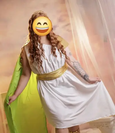 Disfraz de diosa griega con capa y corona - miniatura 1
