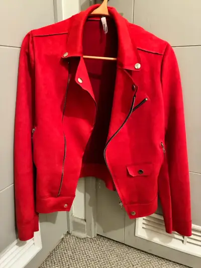 Chaqueta de gamuza roja Sybilla para mujer - miniatura 1