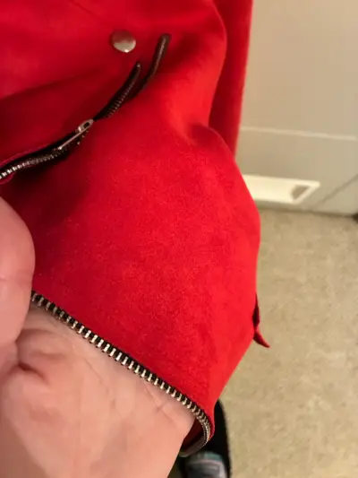 Chaqueta de gamuza roja Sybilla para mujer - miniatura 3