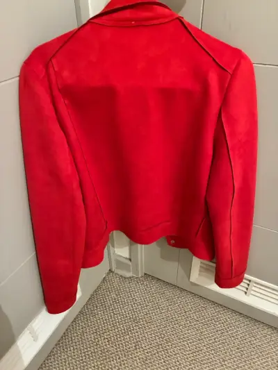 Chaqueta de gamuza roja Sybilla para mujer - miniatura 4