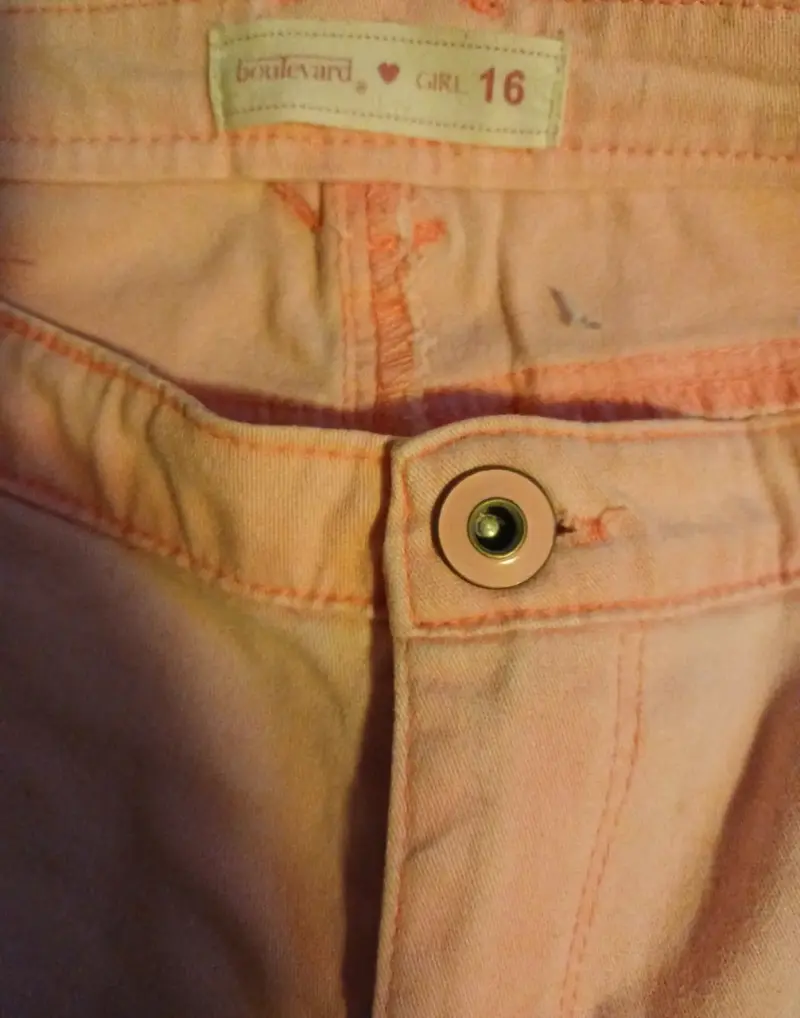 Shorts de mezclilla rosados para niña - 2