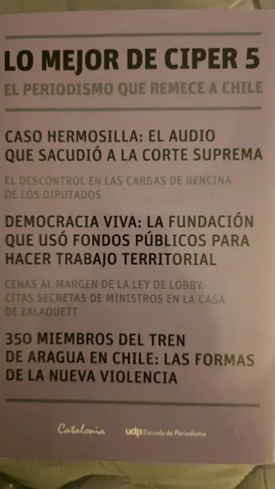 Libro Lo Mejor de CIPER 5 - Periodismo en Chile - miniatura 1