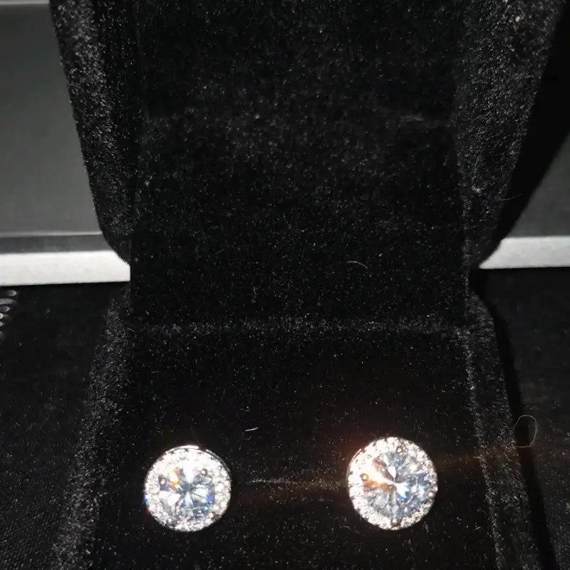 Aros de plata con circonitas brillantes - 2