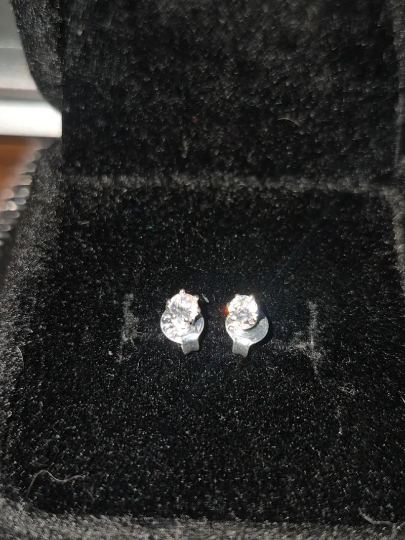 Aros de plata con circonitas brillantes - 2