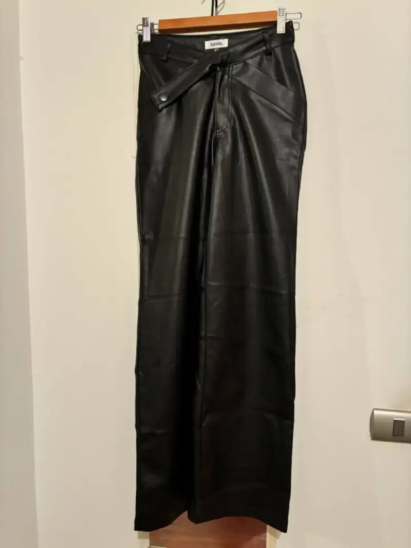 Pantalones de cuero sintético negros Sybilla XS - 2