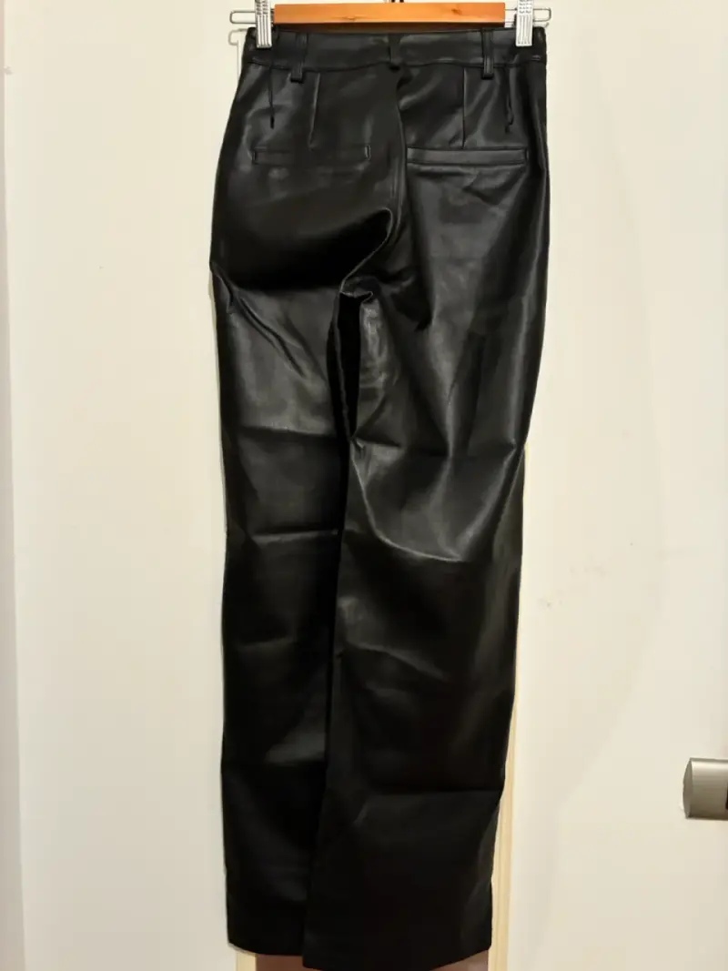 Pantalones de cuero sintético negros Sybilla XS - 3