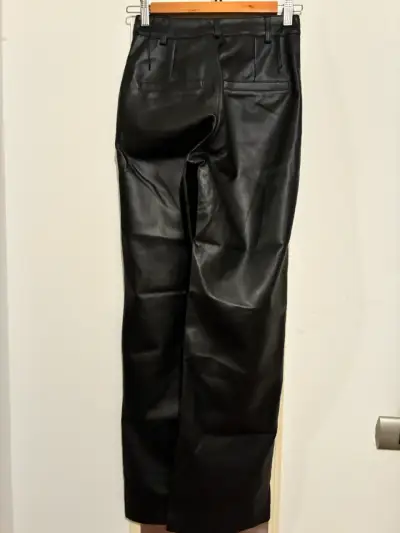 Pantalones de cuero sintético negros Sybilla XS - miniatura 3