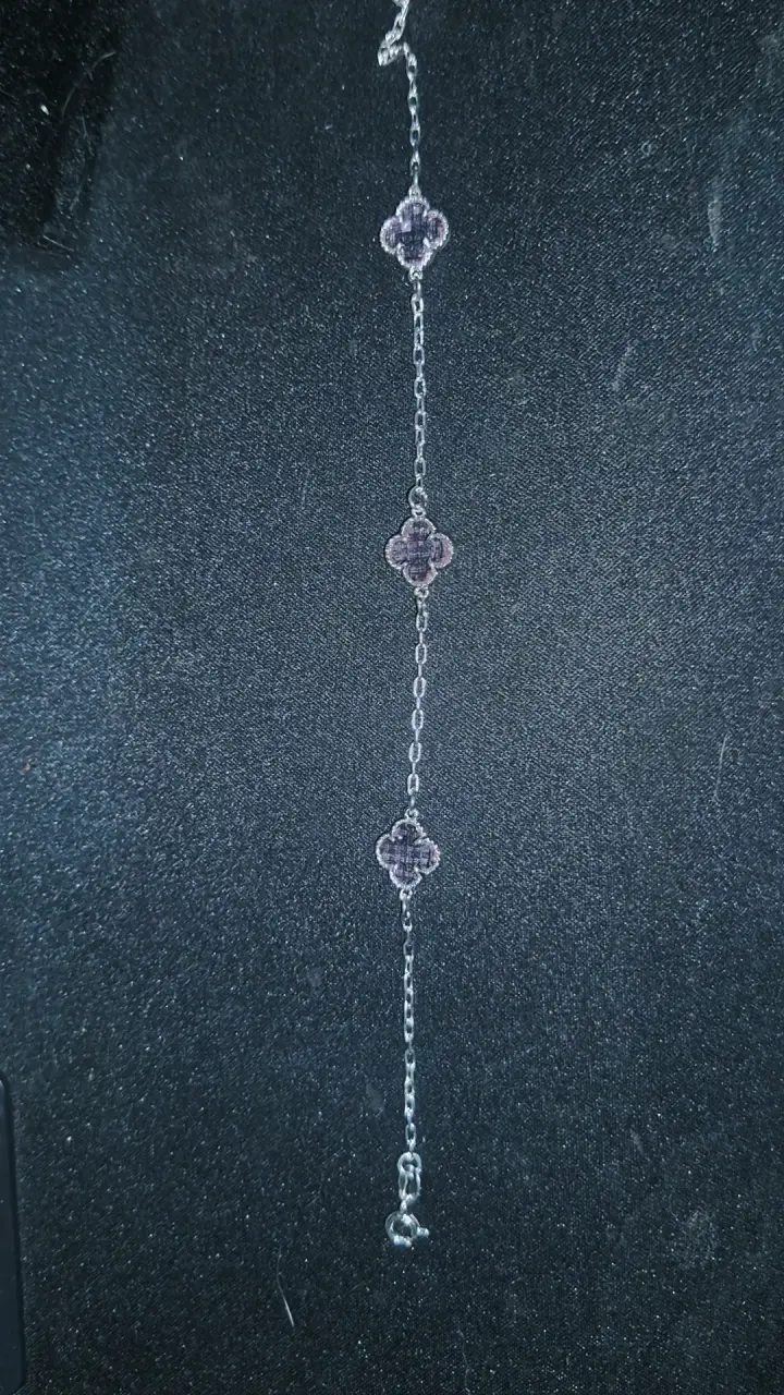Pulsera de plata estilo van cleef