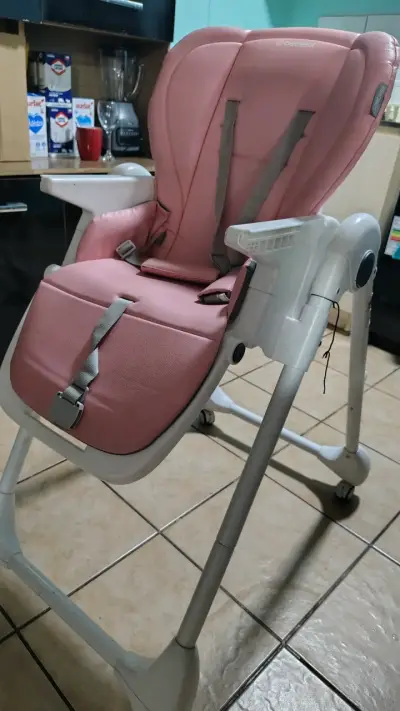 Silla de comer para bebé Bebesit rosa ajustable - miniatura 2