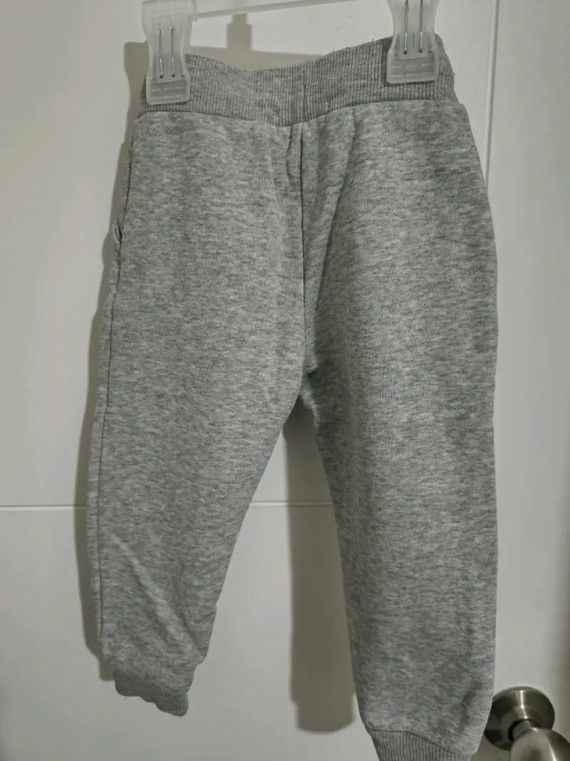 Pantalones de bebé en algodón verde y gris - 4