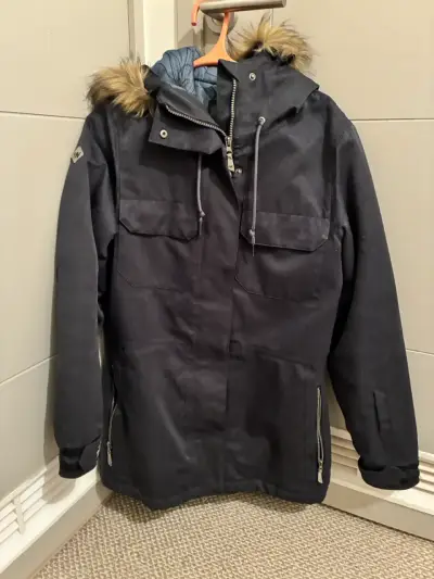 Parka azul con capucha de piel sintética Weinbrenn - miniatura 1