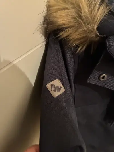 Parka azul con capucha de piel sintética Weinbrenn - miniatura 3