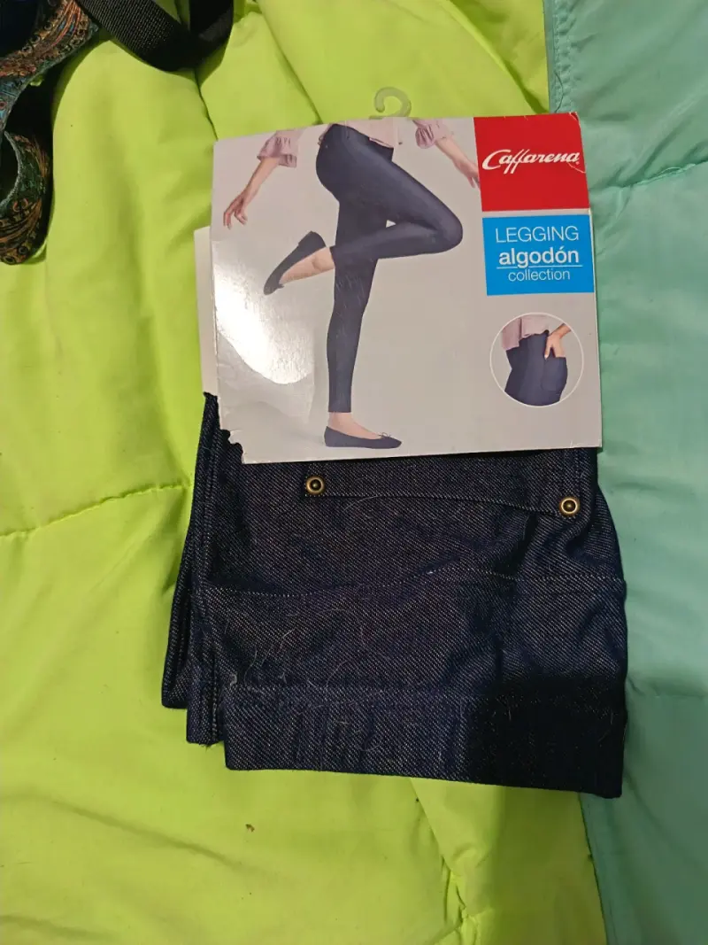 Leggings de algodón Caffarena azul oscuro