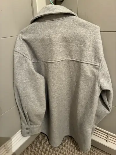 Chaqueta de lana gris H&M para mujer - miniatura 3