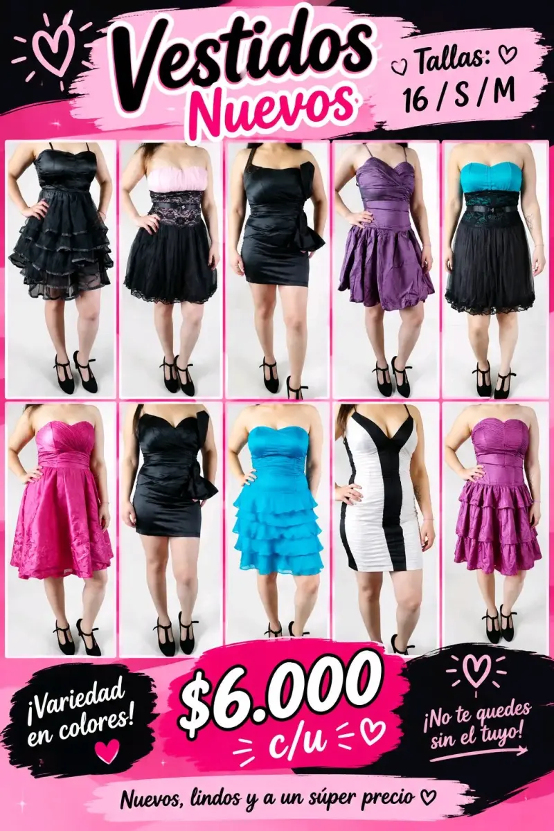 Vestido de fiesta corto en varios colores - 6
