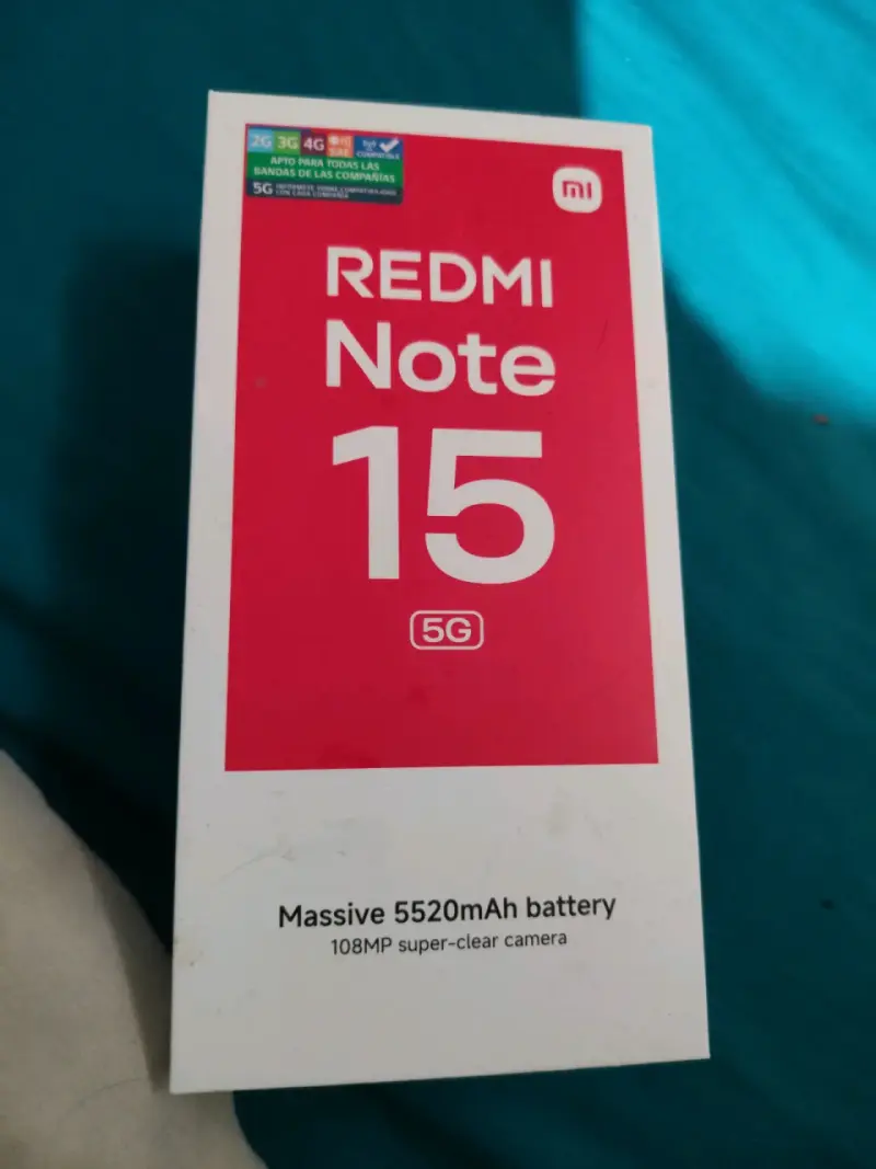 Smartphone Redmi Note 15 5G con batería de 5520mAh