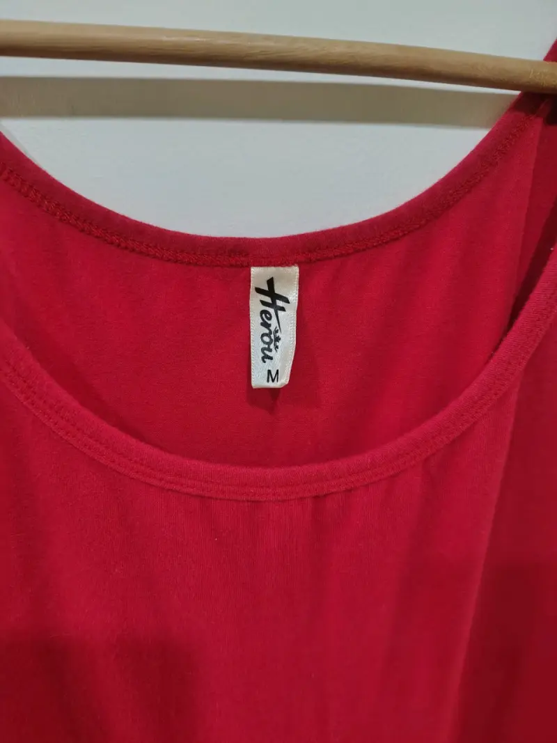 Vestido rojo sin mangas para mujer - 6