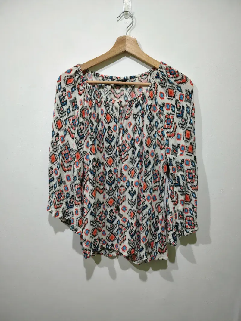 Blusa estampada de manga larga para mujer - 1