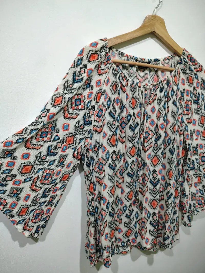Blusa estampada de manga larga para mujer - 2