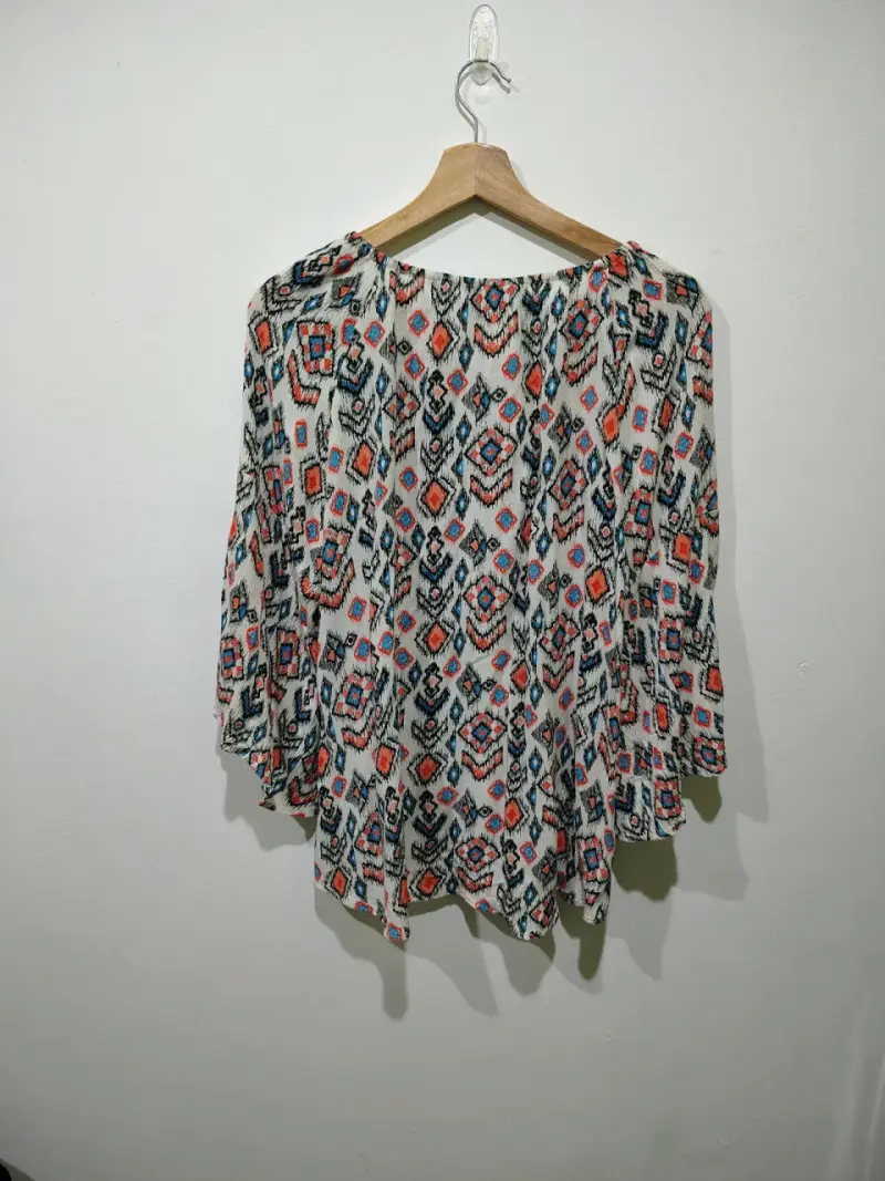 Blusa estampada de manga larga para mujer - 4
