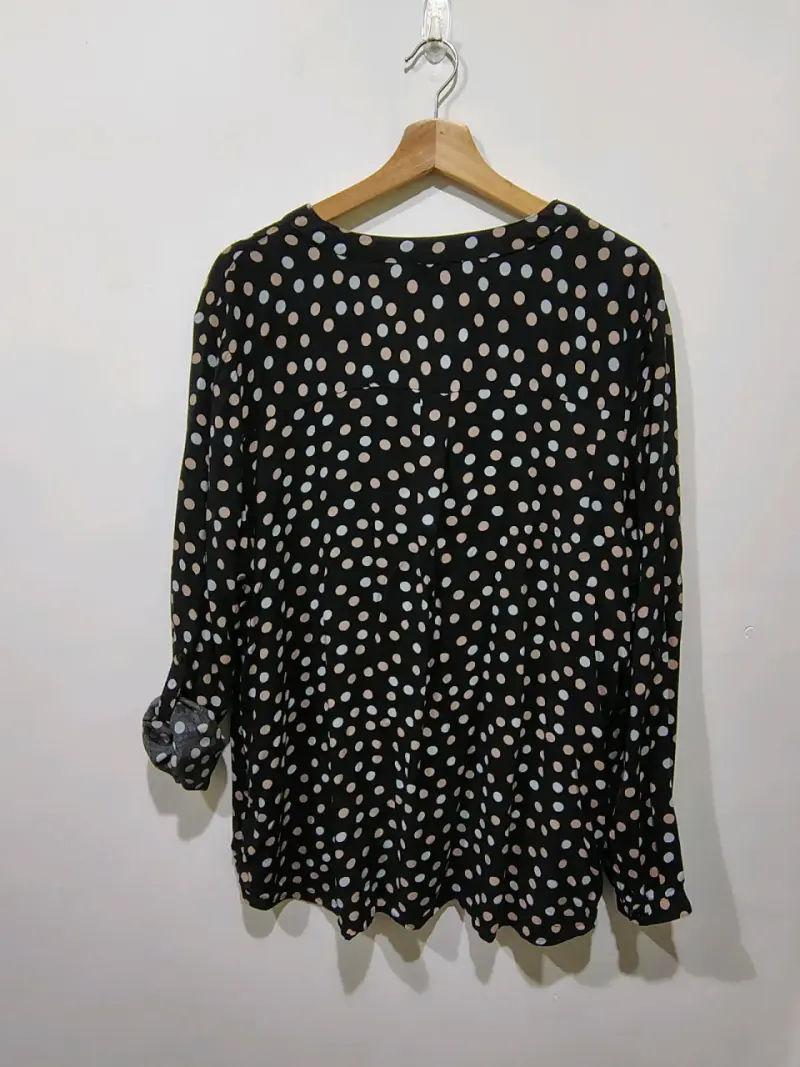 Blusa de lunares negra talla 48 - 4