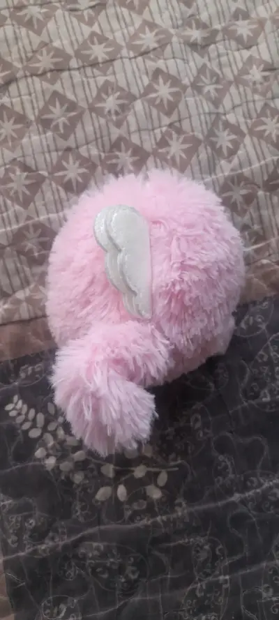 Peluche rosa con lazo y alas - miniatura 2