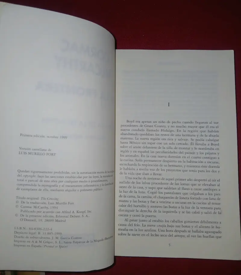 Libro 'En La Frontera' de Cormac McCarthy - 3