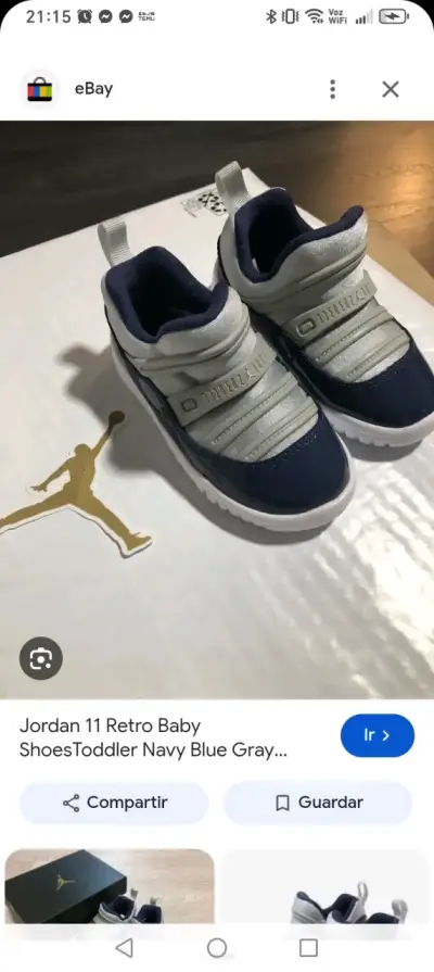 Zapatillas Jordan 11 Retro para bebé azul y gris - miniatura 1