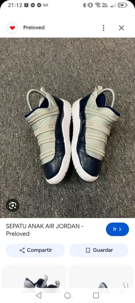 Zapatillas Jordan 11 Retro para bebé azul y gris - 2