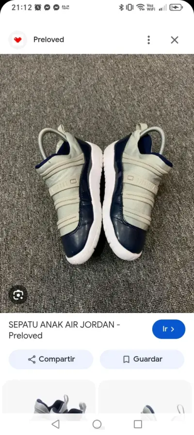 Zapatillas Jordan 11 Retro para bebé azul y gris - miniatura 2