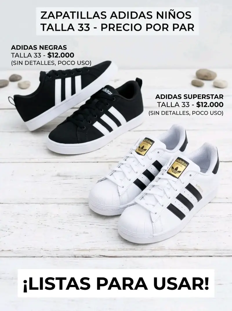 Zapatillas Adidas Niños Talla 33 Poco Uso