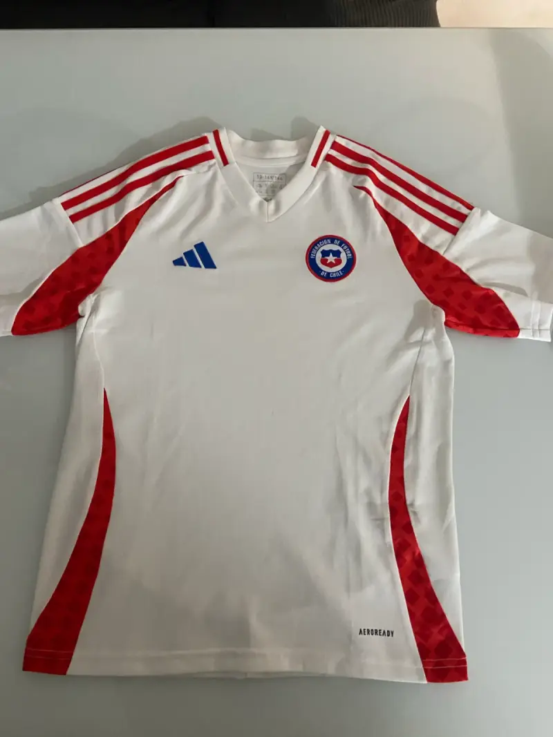 Camiseta Selección Chilena Adidas Blanca y Roja - 1