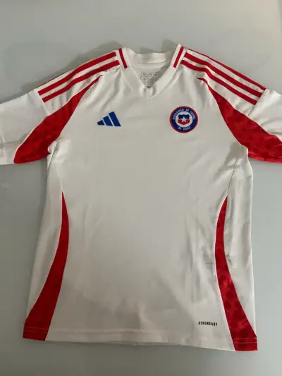 Camiseta Selección Chilena Adidas Blanca y Roja - miniatura 2