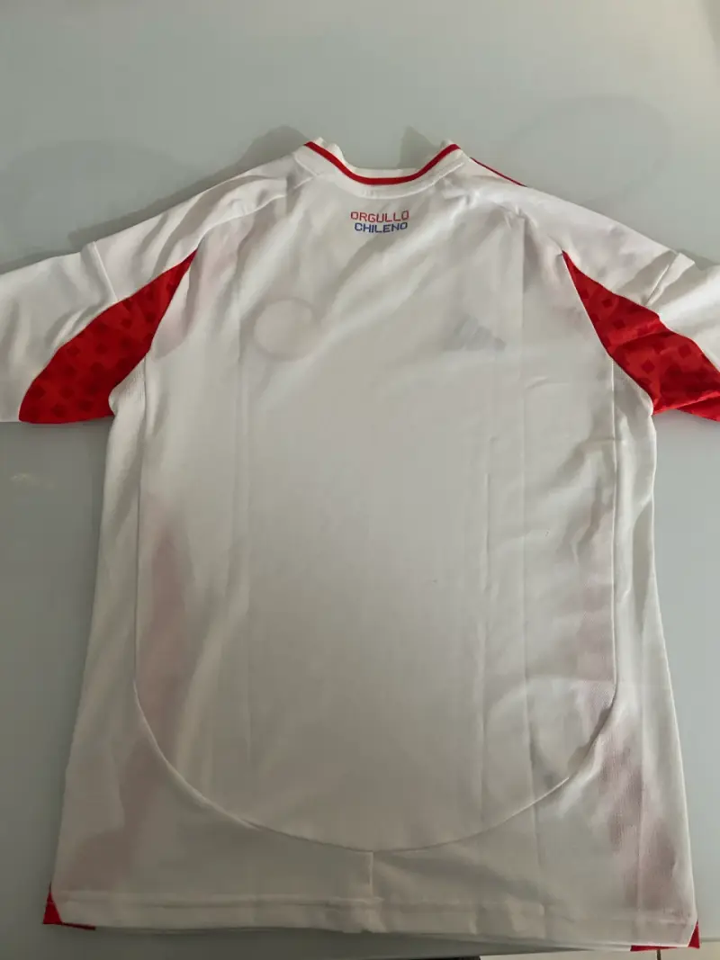 Camiseta Selección Chilena Adidas Blanca y Roja - 4